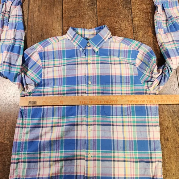 Vineyard Vines Men's Size M Colorful Button Down Plaid Shirt Long Sleeve Preppy - Picture 6 of 8